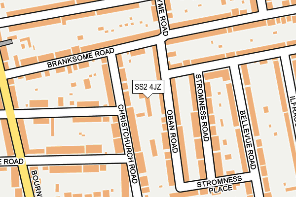 SS2 4JZ map - OS OpenMap – Local (Ordnance Survey)