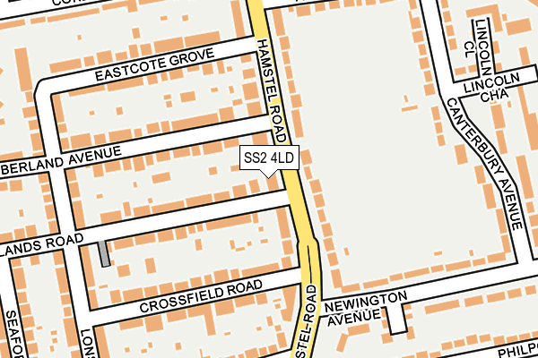 SS2 4LD map - OS OpenMap – Local (Ordnance Survey)