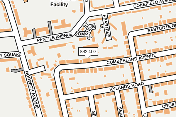 SS2 4LG map - OS OpenMap – Local (Ordnance Survey)