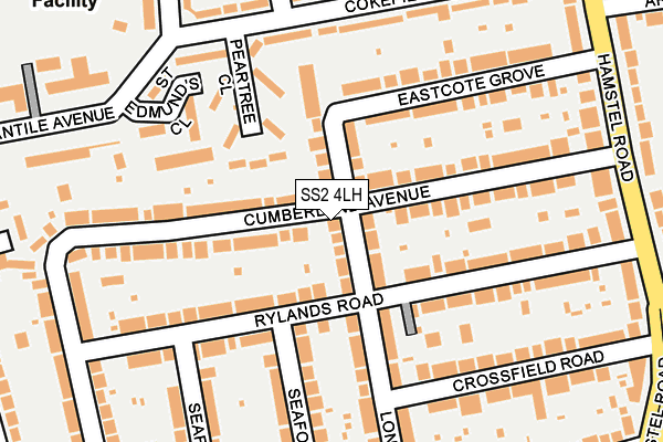 SS2 4LH map - OS OpenMap – Local (Ordnance Survey)