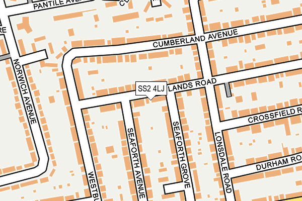 SS2 4LJ map - OS OpenMap – Local (Ordnance Survey)