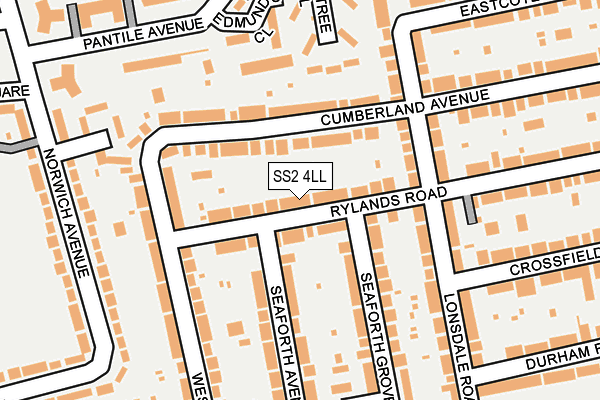 SS2 4LL map - OS OpenMap – Local (Ordnance Survey)