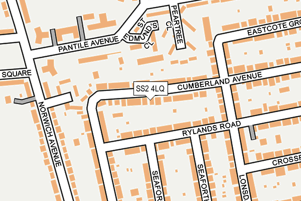 SS2 4LQ map - OS OpenMap – Local (Ordnance Survey)