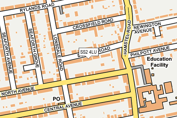 SS2 4LU map - OS OpenMap – Local (Ordnance Survey)