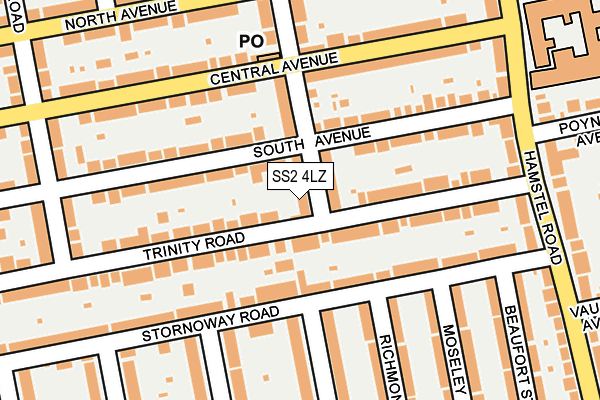 SS2 4LZ map - OS OpenMap – Local (Ordnance Survey)