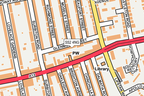 SS2 4NG map - OS OpenMap – Local (Ordnance Survey)