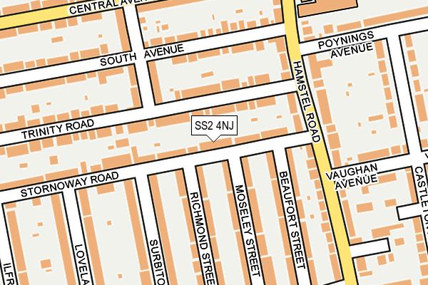 SS2 4NJ map - OS OpenMap – Local (Ordnance Survey)