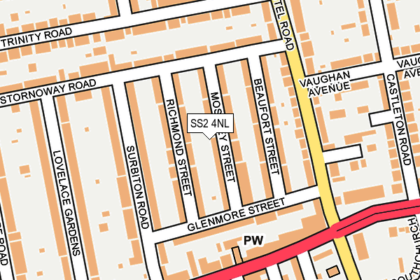 SS2 4NL map - OS OpenMap – Local (Ordnance Survey)