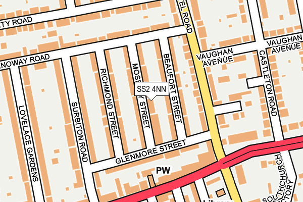 SS2 4NN map - OS OpenMap – Local (Ordnance Survey)