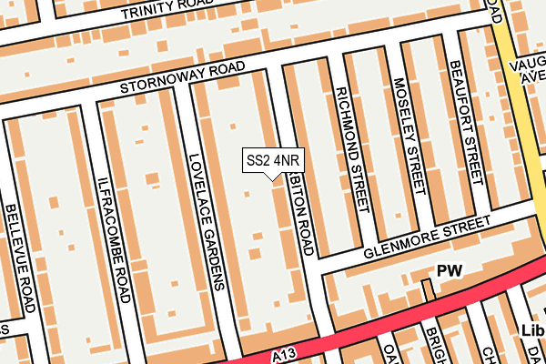 SS2 4NR map - OS OpenMap – Local (Ordnance Survey)