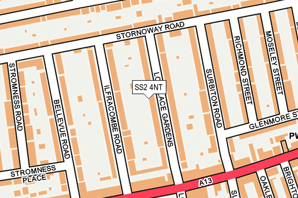 SS2 4NT map - OS OpenMap – Local (Ordnance Survey)