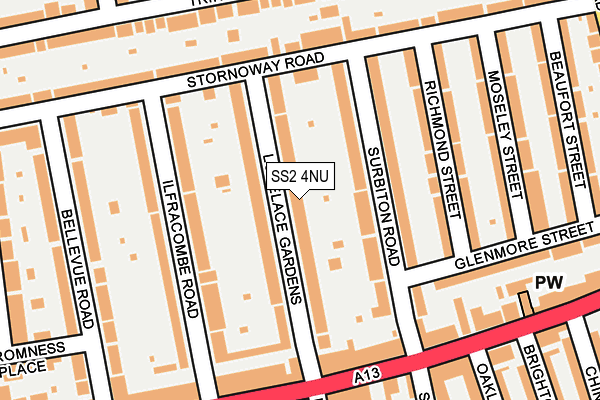 SS2 4NU map - OS OpenMap – Local (Ordnance Survey)