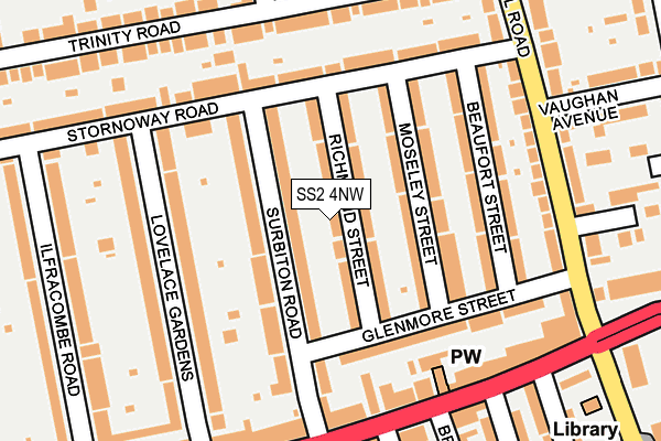 SS2 4NW map - OS OpenMap – Local (Ordnance Survey)