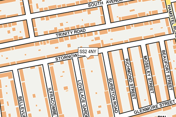 SS2 4NY map - OS OpenMap – Local (Ordnance Survey)