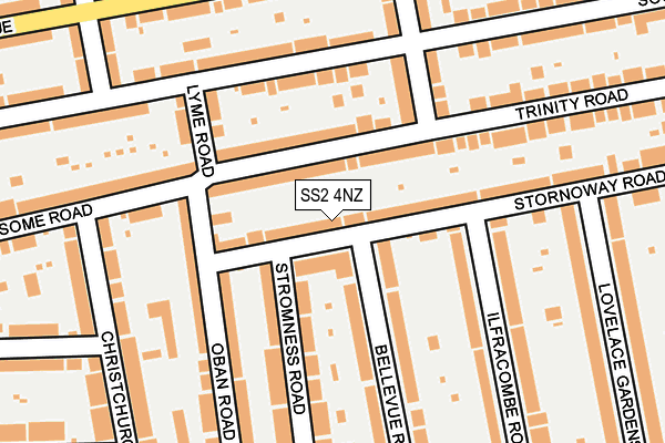 SS2 4NZ map - OS OpenMap – Local (Ordnance Survey)
