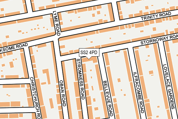 SS2 4PD map - OS OpenMap – Local (Ordnance Survey)
