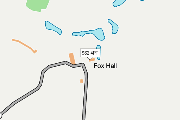 SS2 4PT map - OS OpenMap – Local (Ordnance Survey)