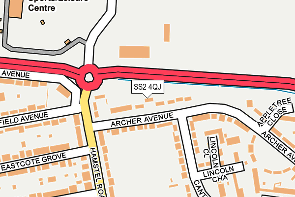SS2 4QJ map - OS OpenMap – Local (Ordnance Survey)