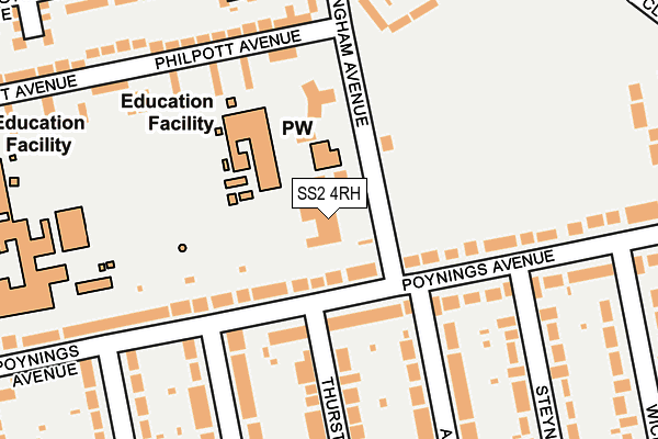 SS2 4RH map - OS OpenMap – Local (Ordnance Survey)