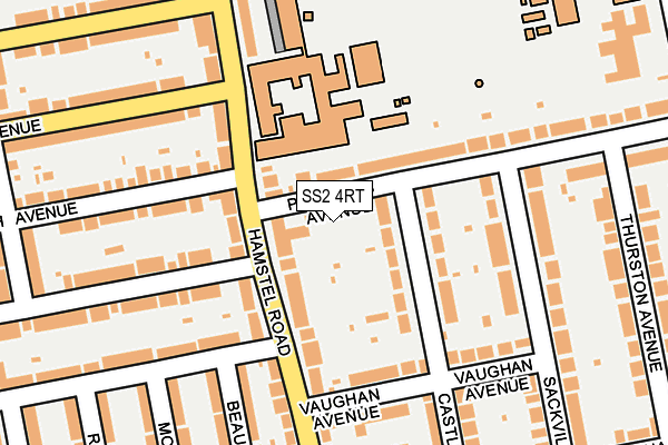 SS2 4RT map - OS OpenMap – Local (Ordnance Survey)