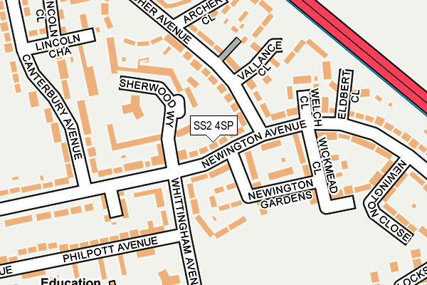 SS2 4SP map - OS OpenMap – Local (Ordnance Survey)
