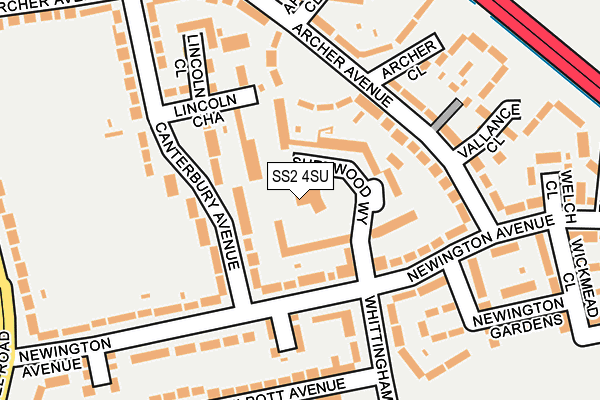 SS2 4SU map - OS OpenMap – Local (Ordnance Survey)