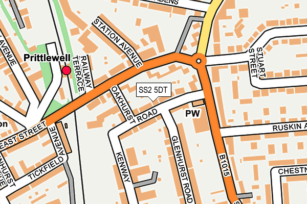 SS2 5DT map - OS OpenMap – Local (Ordnance Survey)