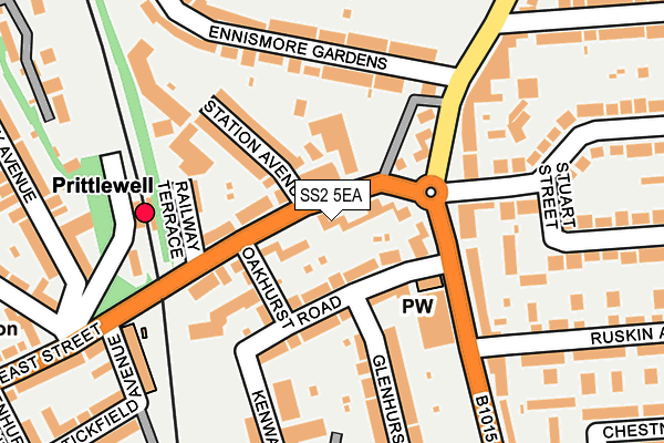 SS2 5EA map - OS OpenMap – Local (Ordnance Survey)