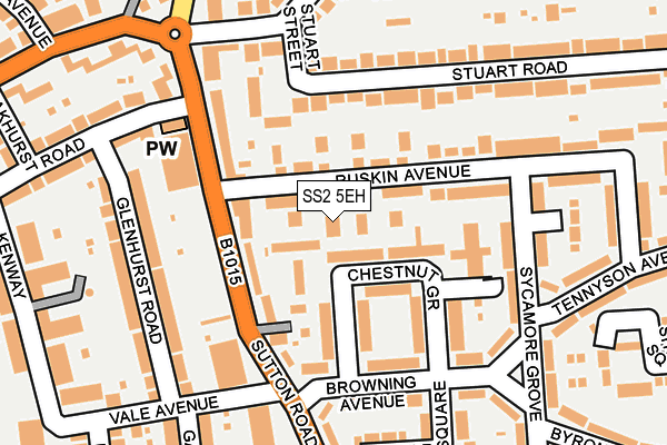 SS2 5EH map - OS OpenMap – Local (Ordnance Survey)