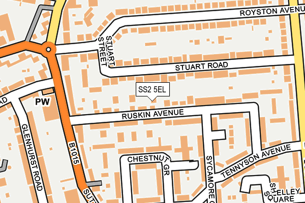 SS2 5EL map - OS OpenMap – Local (Ordnance Survey)