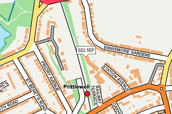 SS2 5EP map - OS OpenMap – Local (Ordnance Survey)