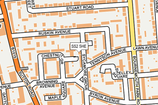 SS2 5HE map - OS OpenMap – Local (Ordnance Survey)