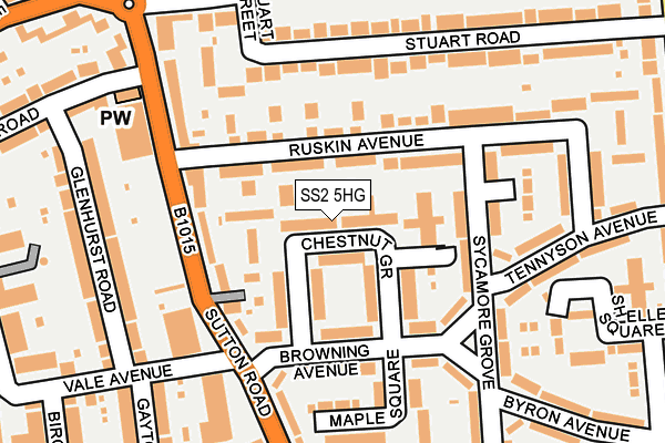 SS2 5HG map - OS OpenMap – Local (Ordnance Survey)