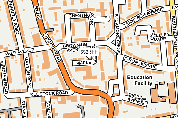 SS2 5HH map - OS OpenMap – Local (Ordnance Survey)