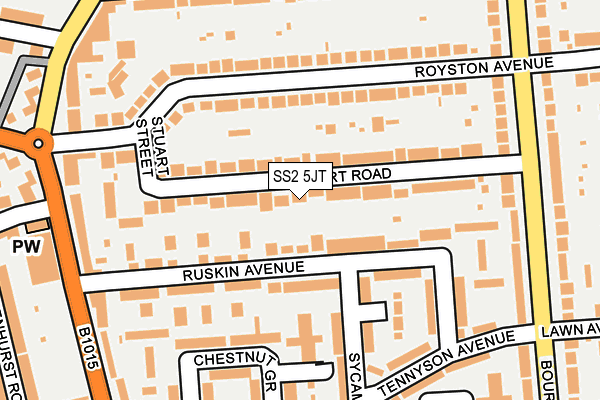 SS2 5JT map - OS OpenMap – Local (Ordnance Survey)