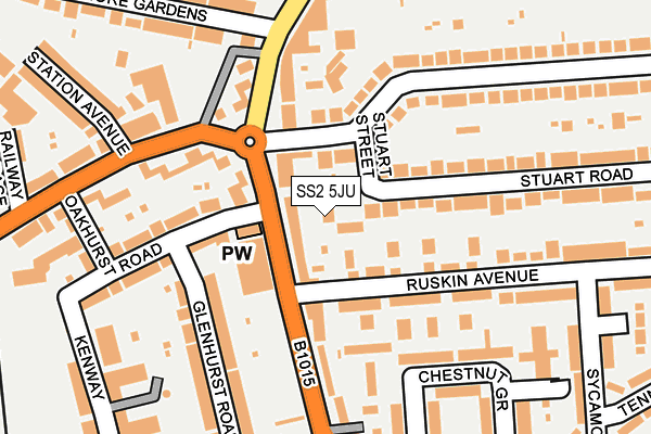 SS2 5JU map - OS OpenMap – Local (Ordnance Survey)