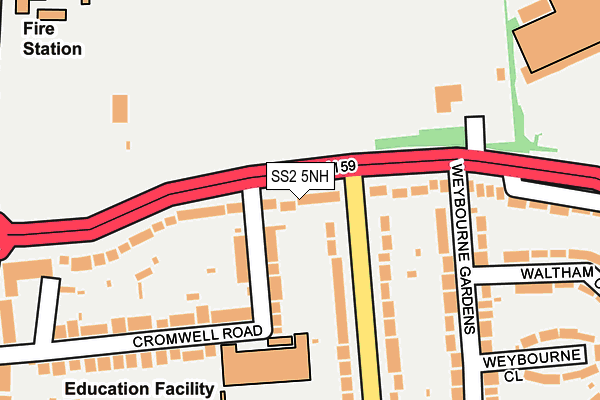SS2 5NH map - OS OpenMap – Local (Ordnance Survey)