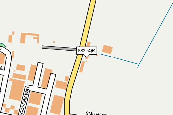 SS2 5QR map - OS OpenMap – Local (Ordnance Survey)