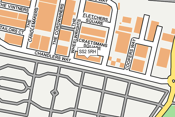 SS2 5RH map - OS OpenMap – Local (Ordnance Survey)