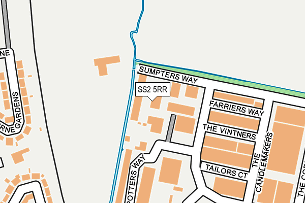 SS2 5RR map - OS OpenMap – Local (Ordnance Survey)