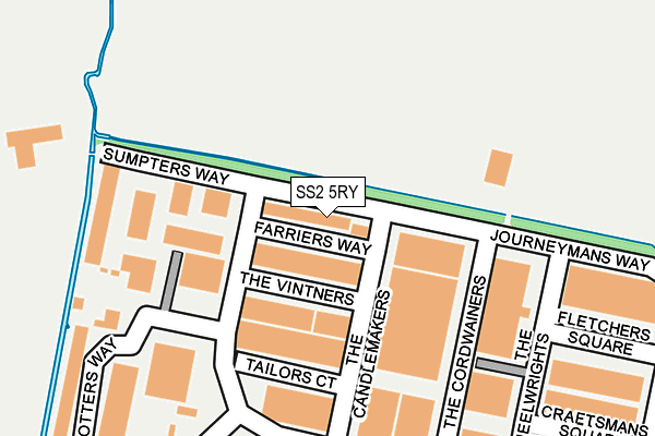 SS2 5RY map - OS OpenMap – Local (Ordnance Survey)