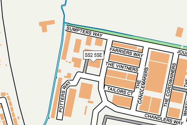 SS2 5SE map - OS OpenMap – Local (Ordnance Survey)