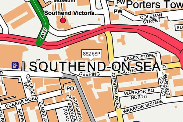 SS2 5SP map - OS OpenMap – Local (Ordnance Survey)