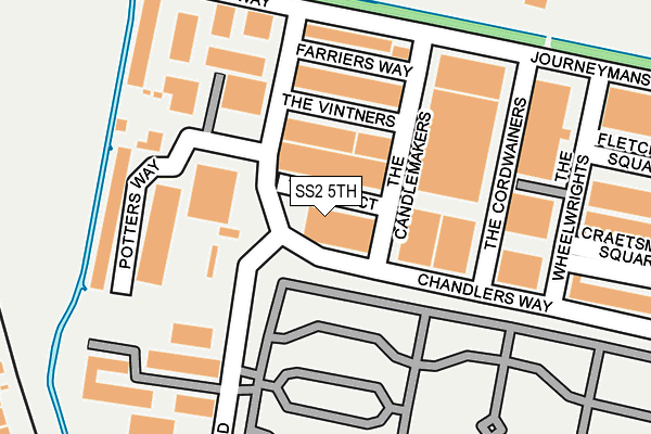 SS2 5TH map - OS OpenMap – Local (Ordnance Survey)
