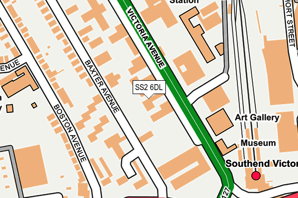 SS2 6DL map - OS OpenMap – Local (Ordnance Survey)