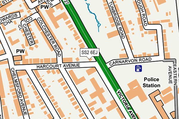 SS2 6EJ map - OS OpenMap – Local (Ordnance Survey)