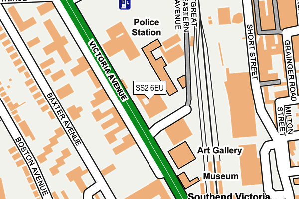 SS2 6EU map - OS OpenMap – Local (Ordnance Survey)