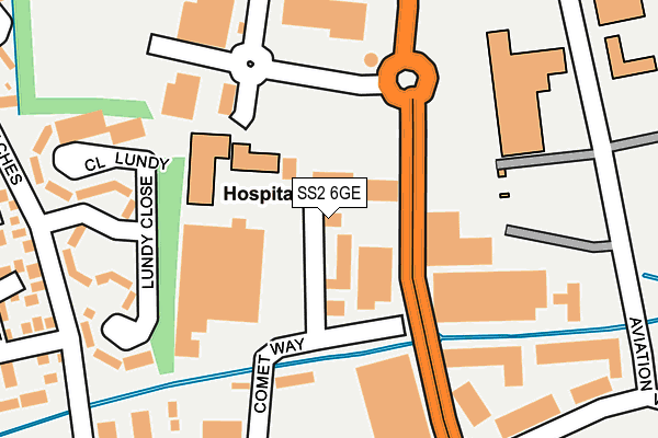 SS2 6GE map - OS OpenMap – Local (Ordnance Survey)