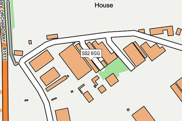 SS2 6GG map - OS OpenMap – Local (Ordnance Survey)