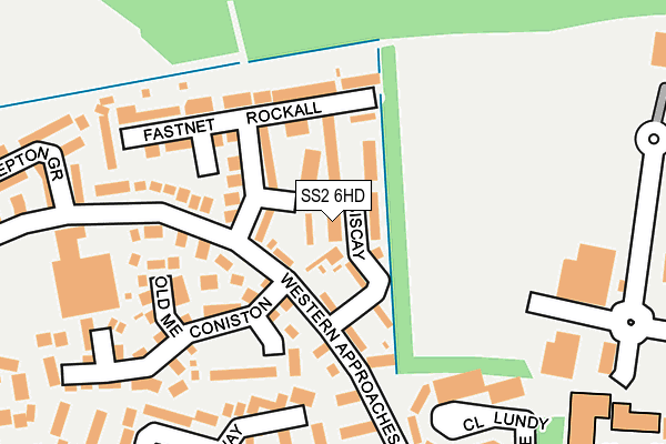 SS2 6HD map - OS OpenMap – Local (Ordnance Survey)